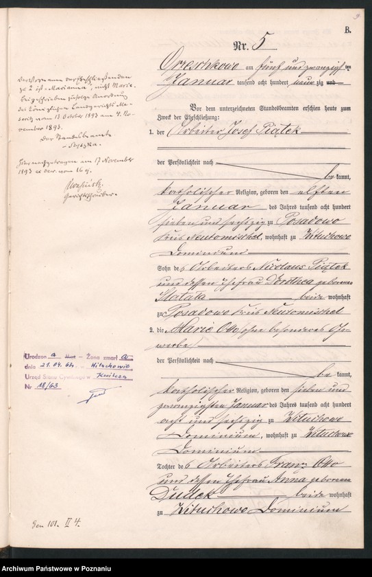 Obraz 13 z jednostki "Księga małżeństw"