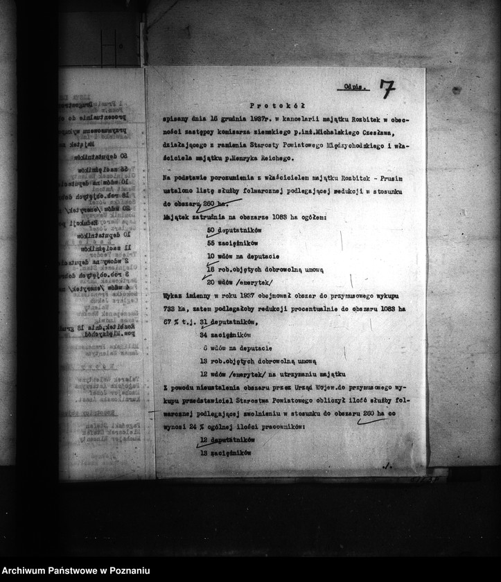 Obraz 11 z jednostki "Odprawy z art. 44 ustawy o wykonaniu reformy rolnej dla byłej służby folwarcznej z przymusowego wykupu części majątku Prusim-Rozbitek powiatu międzychodzkiego"