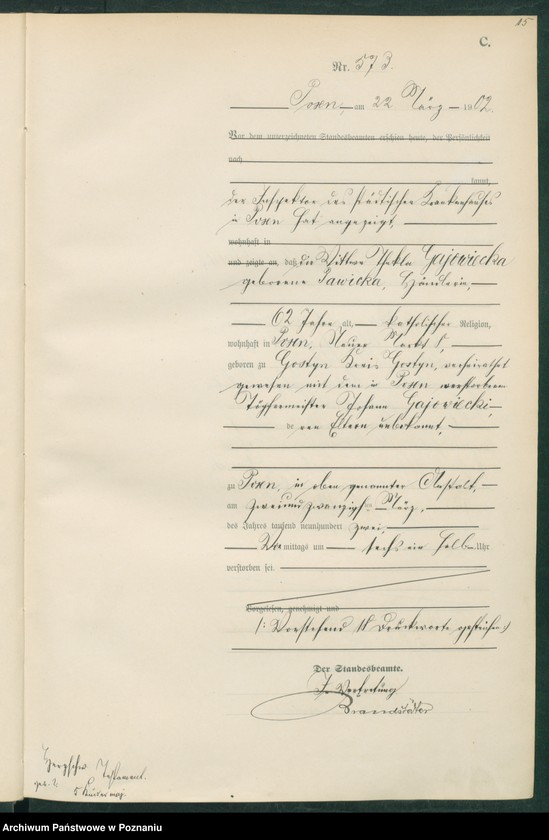 Obraz 18 z jednostki "Księga miejscowa zgonów t. II"