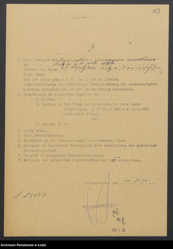 Obraz 12 z jednostki "Abram Zajnwel Szpajzer- sprzedaż manufaktury"