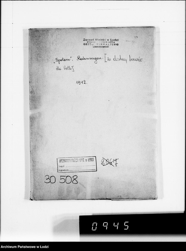 Obraz 4 z jednostki ""Społem" Rechnungen [za dostawy towarów dla Getta]"