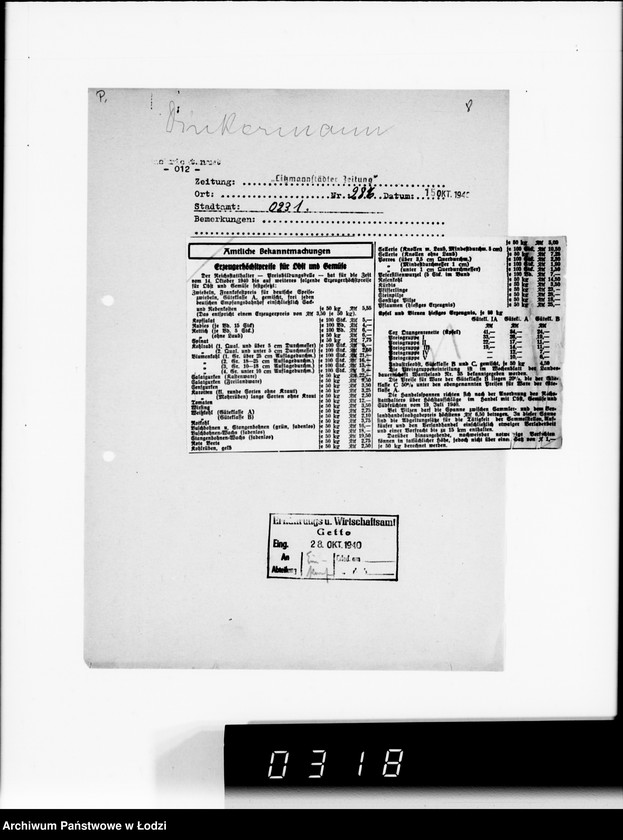 Obraz 12 z jednostki "Amtliche.Bekanntmachungen, Erzeugerhöhstpreise für Obst und Gemüse."