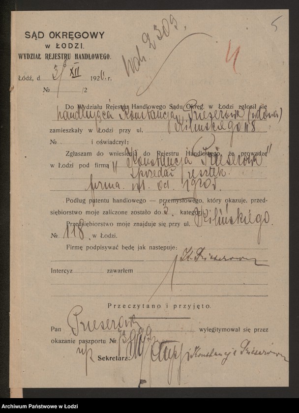 Obraz 7 z jednostki "Konstancja Prieserowa- sprzedaż resztek"