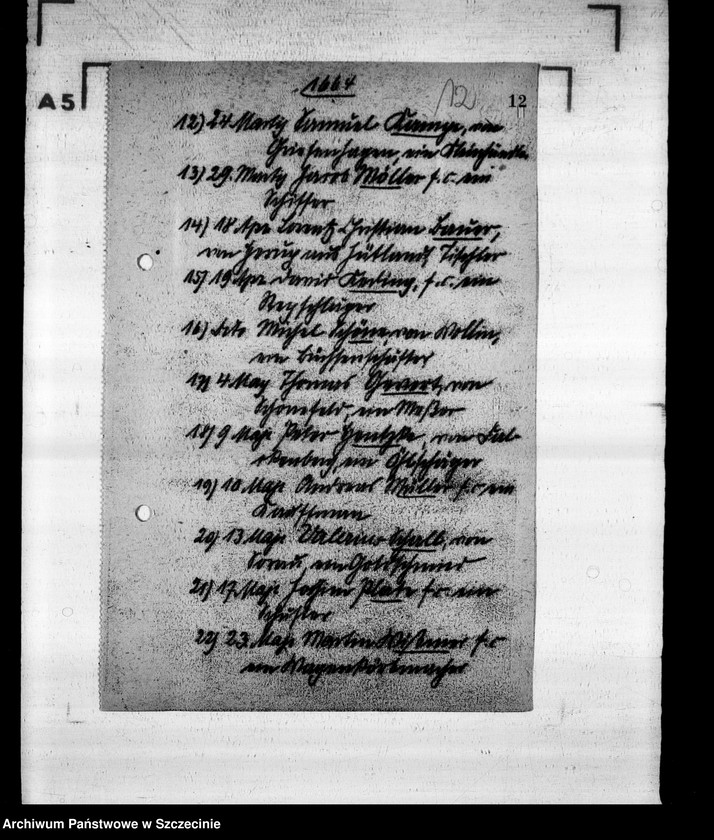 image.from.unit.number "Carl R i t e r s h a u s e n, Stettiner Bürgerbuch, 3. 1661-1695"