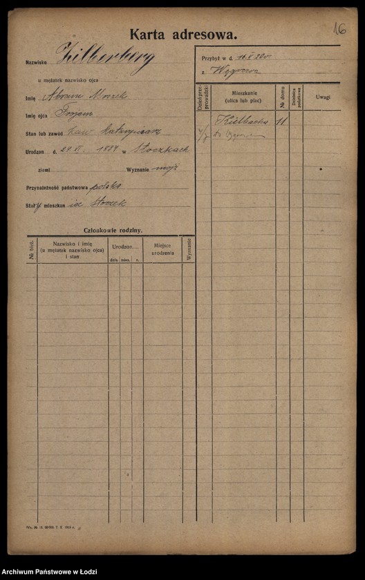 image.from.unit.number "[Spis ludności Łodzi] Zilberberg"