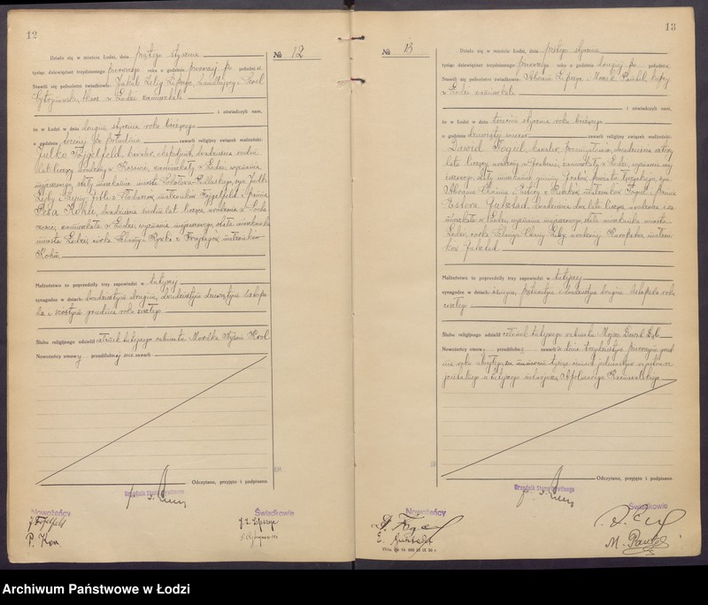 Obraz 9 z jednostki "Akta małżeństw od numeru 1 do numeru 700"