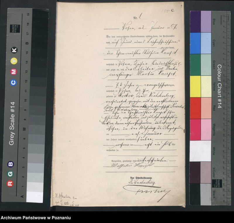 Obraz 3 z jednostki "Księga miejscowa zgonów tom I [Rejestr główny zgonów]"