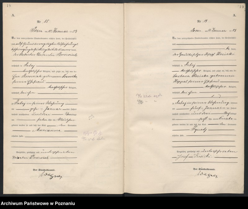 Obraz 12 z jednostki "Księga urodzeń tom I"