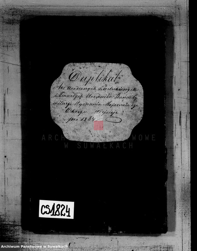 image.from.unit.number "Duplikat akt urodzonych, zaślubionych i zmarłych urzędnika Stanu Cywilnego wyznania mojżeszowego Okręgu Wiejsieje pro 1864"
