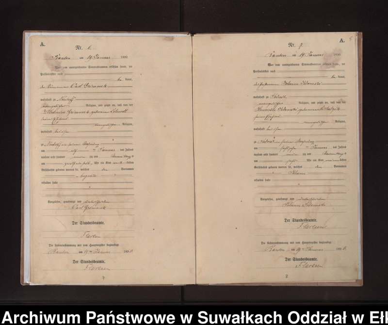 image.from.unit.number "Geburts-Neben-Register des Preussischen Standes-Amtes Neuhoff Kreis Loetzen"