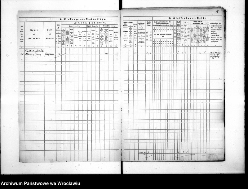 image.from.unit.number "Klassensteuerrolle nebst Eikommens - Nachweisung"