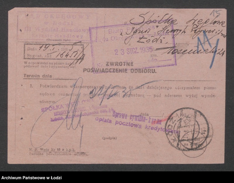 Obraz 17 z jednostki "Spółka Węglowa „Ignis” Henryk Prywer i synowie"