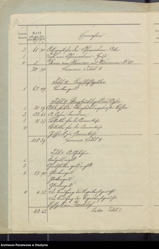 image.from.unit.number "Rechnung über Einnahme und Ausgabe der Kirchenkasse zu Widminnen"
