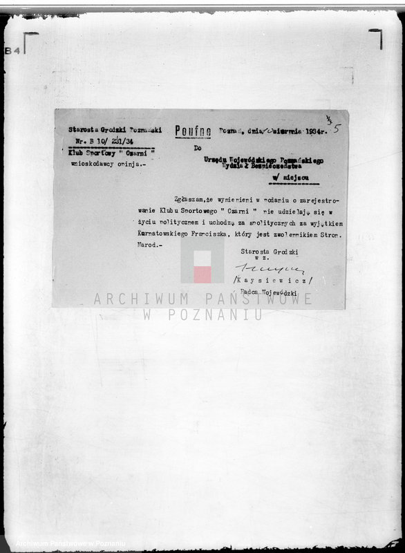 Obraz 9 z jednostki "/Klub Sportowy,,Czarni" w Poznaniu/"