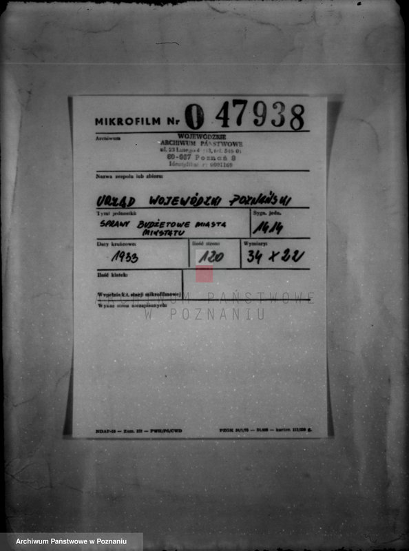 Obraz 2 z jednostki "/Sprawy budżetowe miasta Mikstatu/"