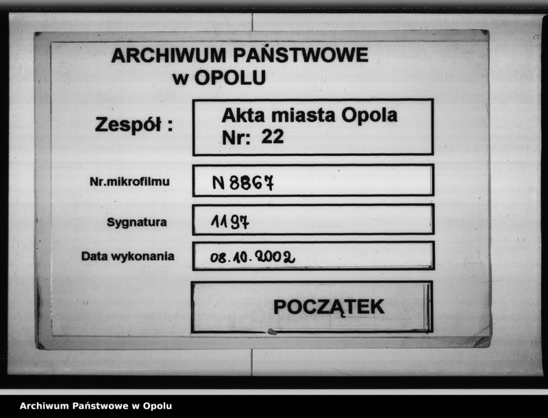 Obraz 1 z jednostki "Acta des Magistrats zu Oppeln betreffend die Wahl des Maurermeister H. Schmidt als Magistrats-Mitglied"