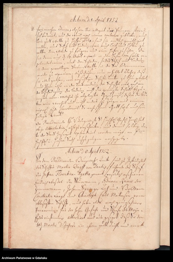 image.from.unit.number "Acta coram officio […] Johannis Wahl Praeconsulis ac Praesidis cuius vices gessit […] Praeconsul Nathanael Godofredus Ferber [15.III.1752-12.III.1753] […] Praesidis ac Fisci Administratoris [19.IV.1752-6.III.1753] /2 indeksy/"