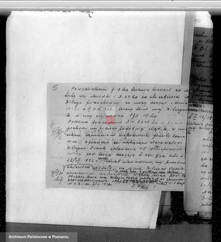 Obraz 10 z jednostki "Ustalenie powierzchni leśnej majątku Wilczyno-Podole powiat słupecki oraz nieprawne wyręby lasu"