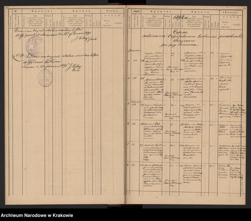 image.from.unit.number "Księga małżeństw parafii Szczurowa"