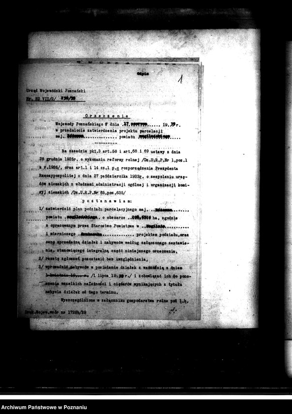 Obraz 5 z jednostki "Majątek Różanna powiatu mogileńskiego /sprawy parcelacyjne/"