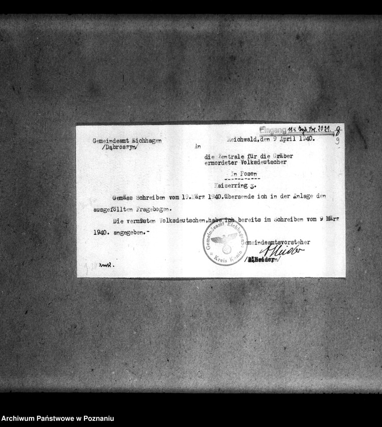 Obraz 13 z jednostki "Amtliche Meldungen Kreis Konin"