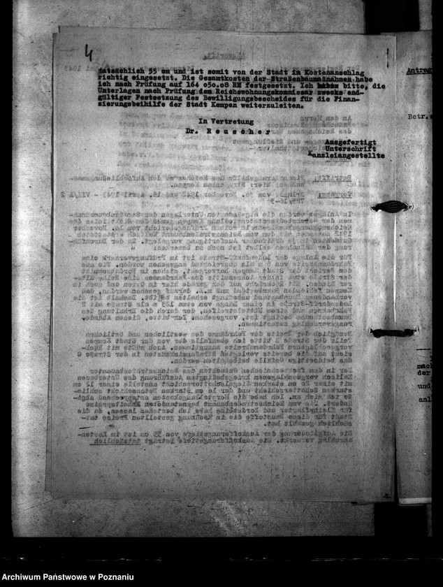 Obraz 8 z jednostki "Kreisstadt Kempen. Antrag auf Aufschliessungskosten der Siedlung für Reichsbedienstete"