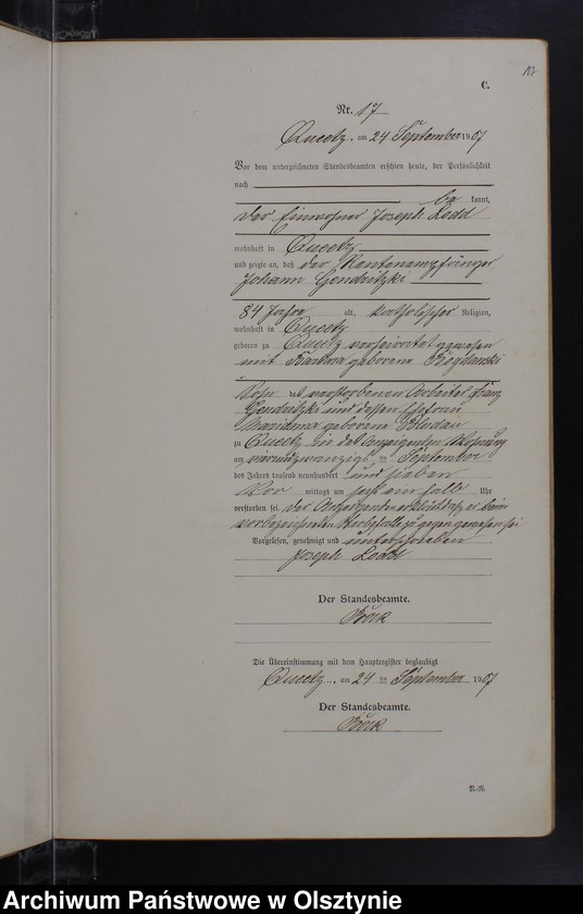 image.from.unit.number "Sterbe-Neben-Register Nr 1 - 19"