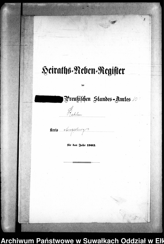 image.from.unit.number "Heiraths-Neben-Register des Preussischen Standes-Amtes Kehlen Kreis Angerburg"
