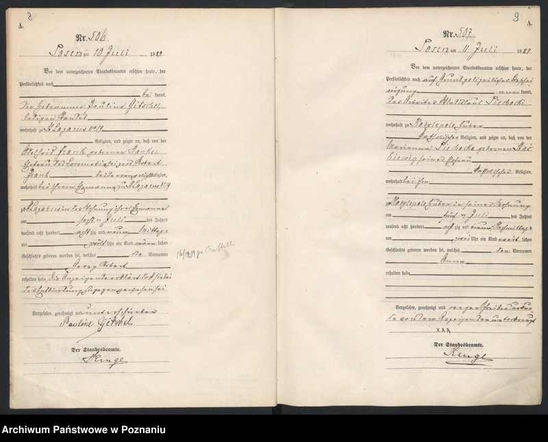 Obraz 8 z jednostki "Księga urodzeń t. II"