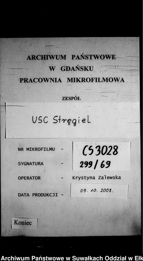 image.from.unit.number "Heiraths-Neben-Register des Preussischen Standes-Amtes Gross Strengeln Kreis Angerburg"