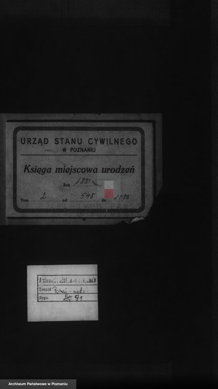 Obraz 1 z jednostki "Księga urodzeń t. II"