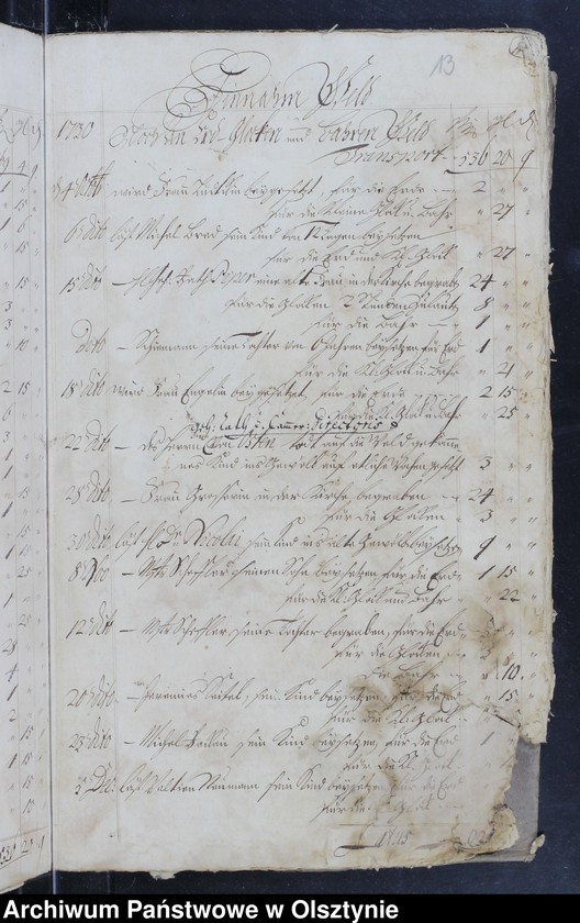 image.from.unit.number "Kirchen Rechnung über Einnahme und Ausgabe"