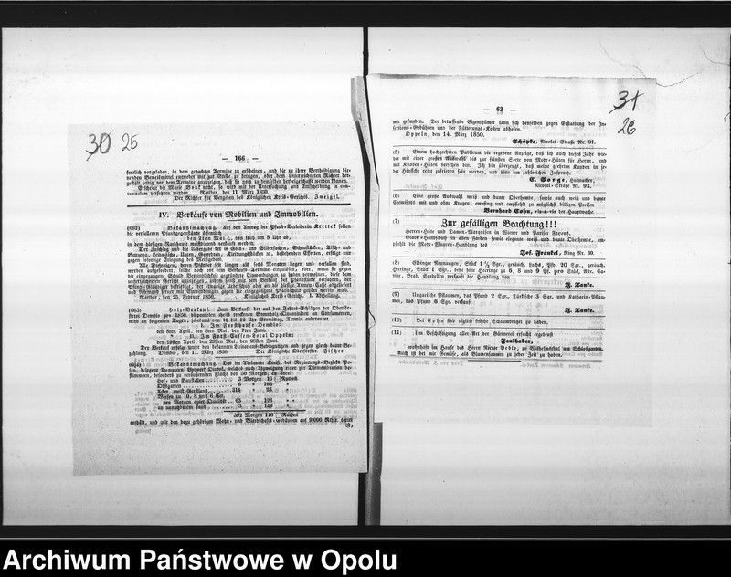 Obraz 20 z jednostki "Acta des Magistrats zu Oppeln betreffend die Prüfung der Anlage eines neuen massiven Töpfernhauses in der Besitzung No 3 b am Karlsplatze de anno 1850"