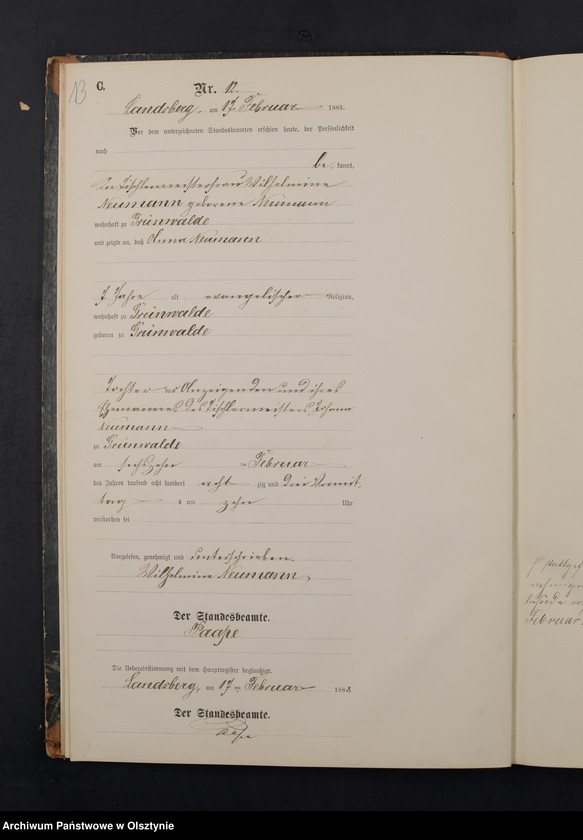 image.from.unit.number "Sterbe-Neben-Register Nr 1 - 77"