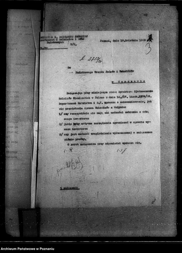 Obraz 7 z jednostki "Sprawy ogólno-administracyjne Układy i umowy graniczne rozporządzenia i zarządzenia"