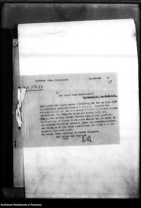 Obraz 5 z jednostki "Alois Krosny aus Pawlowitz, Kreis Pless (Pszczyna)"