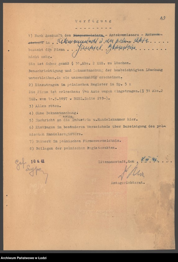 Obraz 12 z jednostki "„Jankiel Bronstein” – sprzedaż drzewa"