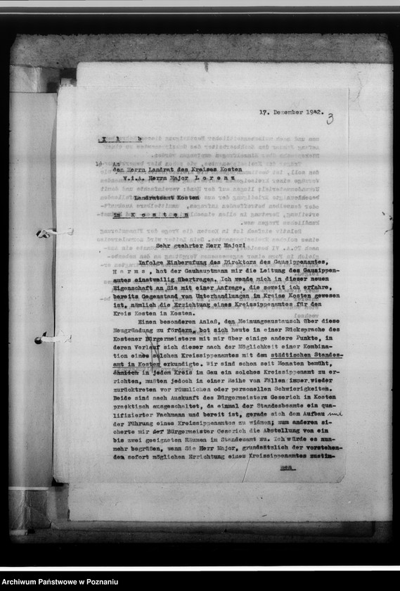 Obraz 6 z jednostki "[Korespondencja w sprawach organizacyjnych, sprawozdanie z działalności Kreissippenamt w Kościanie]"