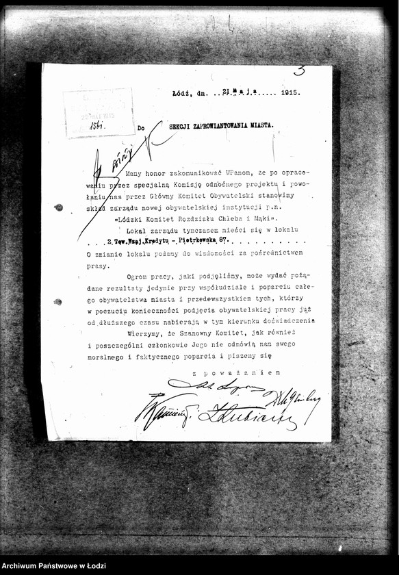 Obraz 10 z jednostki "Korespondencja Sekcji Zaprowiantowania Miasta"