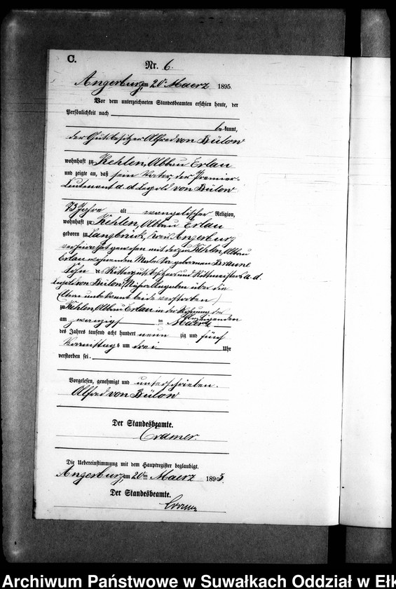 image.from.unit.number "Sterbe-Neben-Register des Preussischen Standes-Amtes Kehlen Kreis Angerburg"