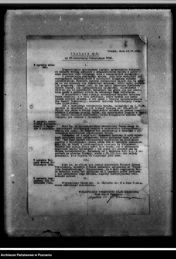 Obraz 10 z jednostki "Wykaz składek członkowskich"