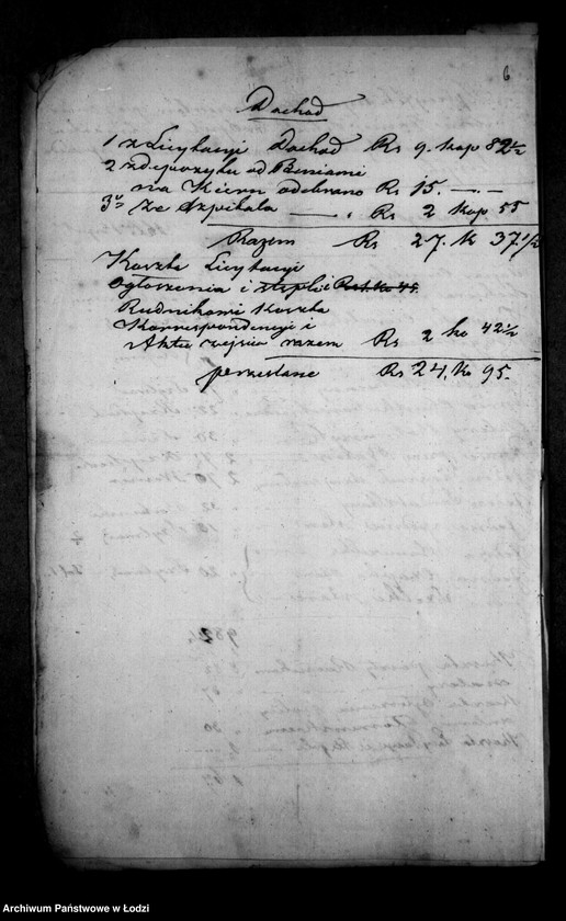 Obraz 10 z jednostki "Akta tyczące się spisu pozostałości po zmarłym Janie Gotlibie Schultz czeladniku Ciesielskim z Prus do miasta Łodzi przybyłym, u Jakuba Rudnik cieśli na robocie zostającym"