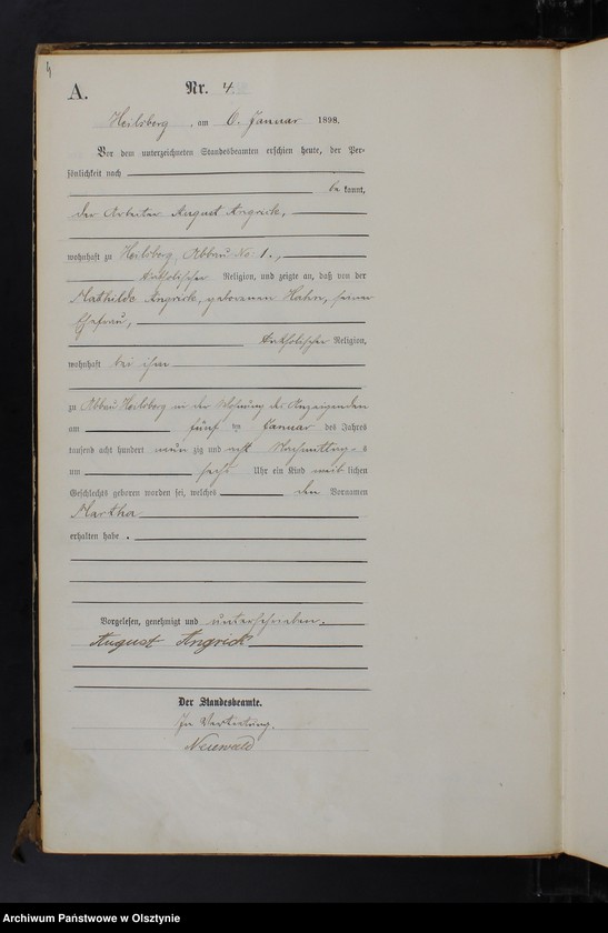 image.from.unit.number "Geburts-Haupt-Register Nr 1 - 164"