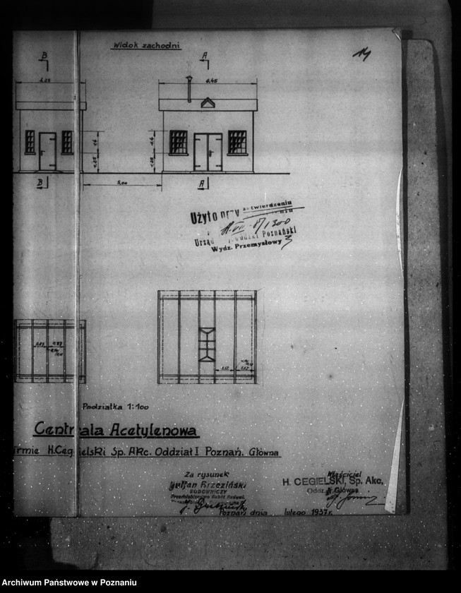 Obraz 18 z jednostki "Zatwierdzenie zakładu przemysłowego /centrali acetylenowej/ firmy H. Cegielski Spółka Akcyjna w Poznaniu"