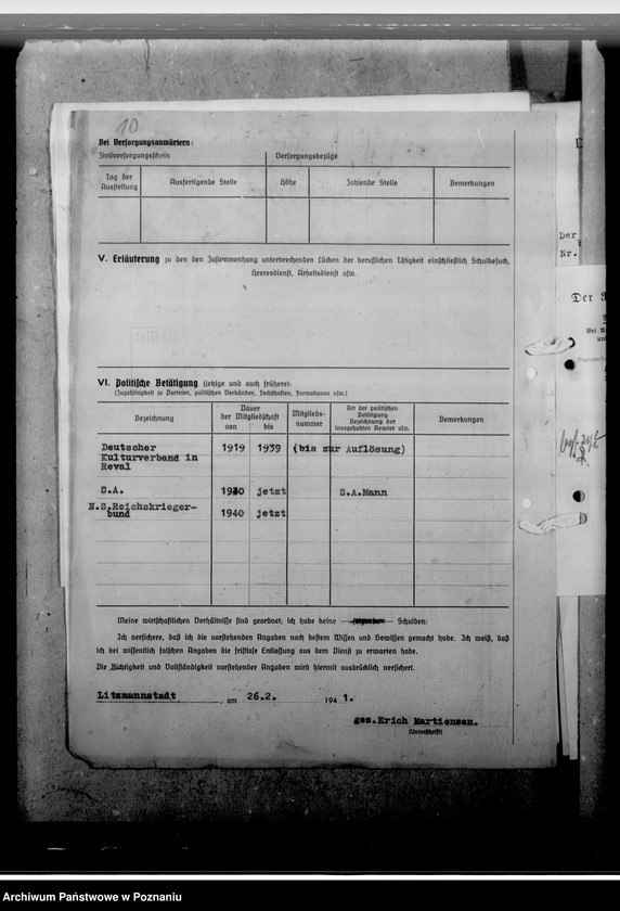 Obraz 14 z jednostki "Martinsen. Erich - urzędnik"