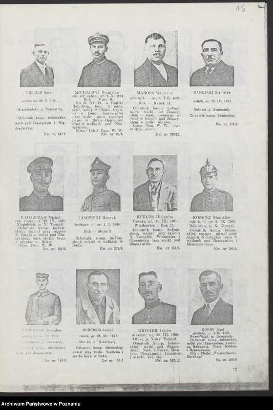 image.from.unit.number "Album pamiątkowy Powstańców Wielkopolskich [ze wstępem pt. "Organizacja i wybuch powstania w Nowotomyskim"]"