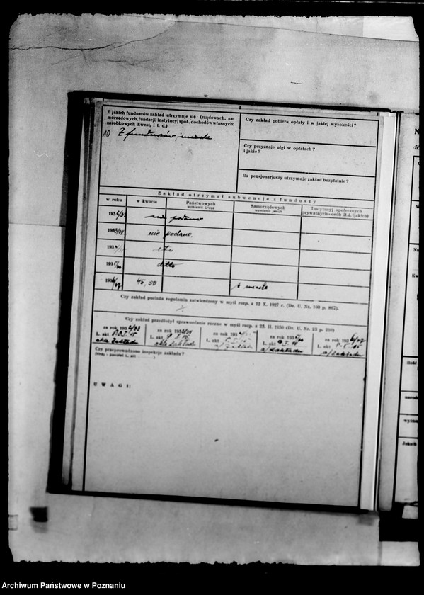 Obraz 14 z jednostki "/Kartoteka stowarzyszeń i zakładów opiekuńczych/"