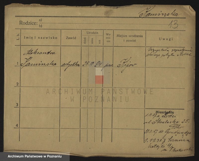 image.from.unit.number "Kamiński (samotne kobiety) - Kanarska"