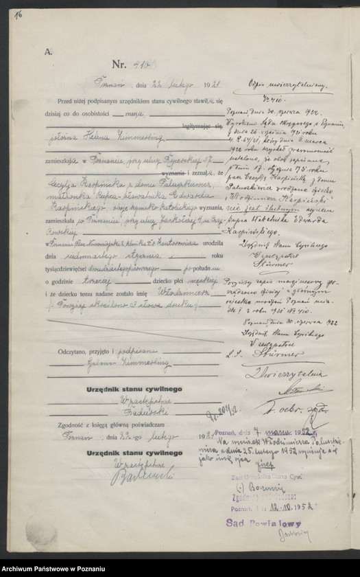 Obraz 18 z jednostki "Księga urodzeń odpis tom II [Rejestr poboczny urodzeń]"