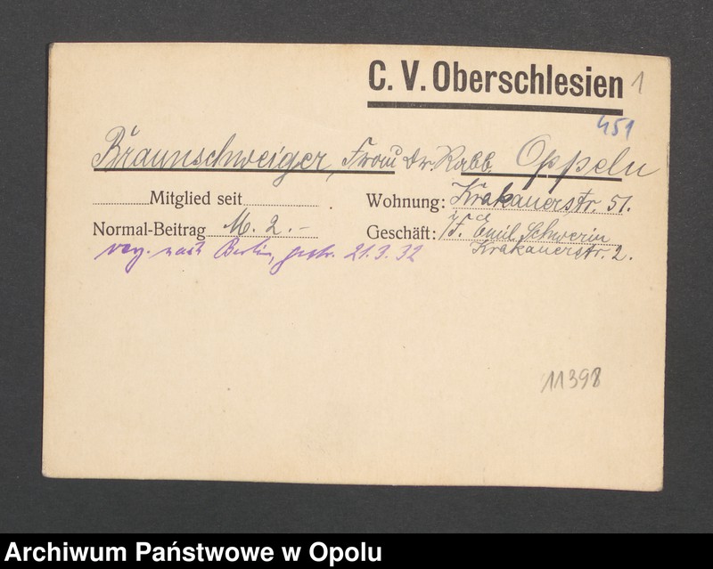 Obraz 3 z jednostki "[Braunschweiger Frau Dr Rabb, Oppeln]"